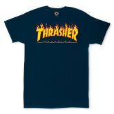 Thrasher Skate Mag Flame Logo Short Sleeve Tee Navy Blue - Sinine - Lühikeste varrukatega T-särk
