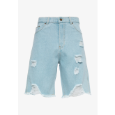Karl Kani OG Heavy Distressed Denim Shorts Bleached Blue - Sinine - Lühikesed püksid
