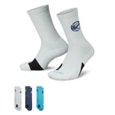 Nike Everyday Crew Basketball Socks 3-Pack - Valge - Sokid