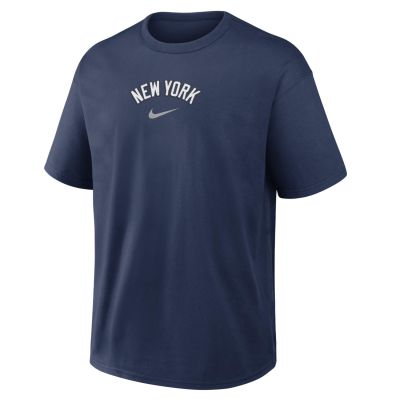 Nike SS New York Yankees Loose Fit Heavyweight Cotton Tee - Sinine - Lühikeste varrukatega T-särk Nike SS New York Yankees Loose Fit Heavyweight Cotton Tee - Sinine - Lühikeste varrukatega T-särk