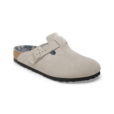 Birkenstock Boston BS Suede Leather Regular Fit Grey - Hall - Sandaalid Birkenstock Boston BS Suede Leather Regular Fit Grey - Hall - Sandaalid