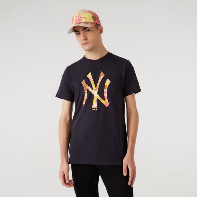 New Era Mlb Camo New York Yankees Navy - Must - Lühikeste varrukatega T-särk