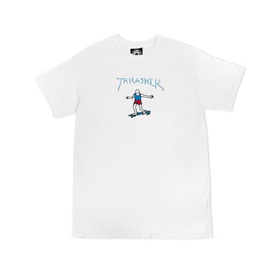 Thrasher Skate Mag Gonz Logo Short Sleeve Tee - Valge - Lühikeste varrukatega T-särk