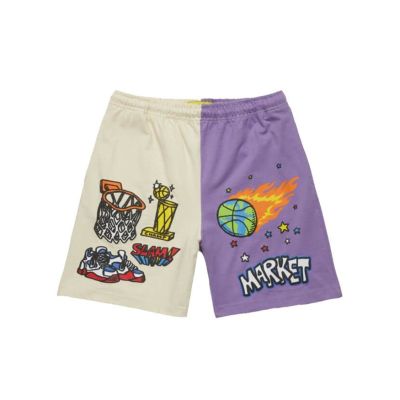 Market Memorabilia Shorts White/Purple - Mitmevärviline - Lühikesed püksid