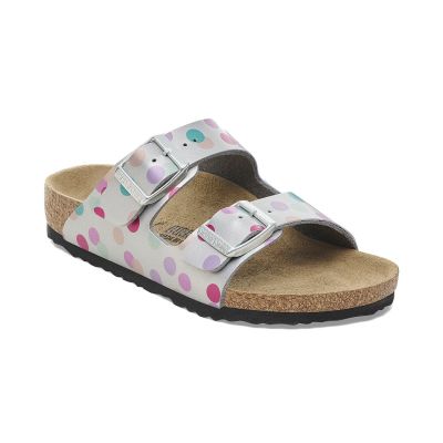 Birkenstock Arizona Kids BF Elec. Metal. Silver Dots Regular Fit - Hall - Sandaalid Birkenstock Arizona Kids BF Elec. Metal. Silver Dots Regular Fit - Hall - Sandaalid