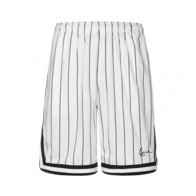 Karl Kani Small Signature Pinstripe Mesh Shorts white/black - Valge - Lühikesed püksid