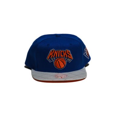 Mitchell & Ness NBA New York Knicks 75th Platinum Snapback - Sinine - Kork