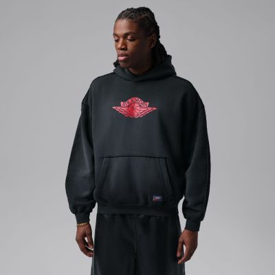 Jordan Flight Wings Men's Fleece Pullover Hoodie Black - Must - Kapuutsiga harajuku Jordan Flight Wings Men's Fleece Pullover Hoodie Black - Must - Kapuutsiga harajuku