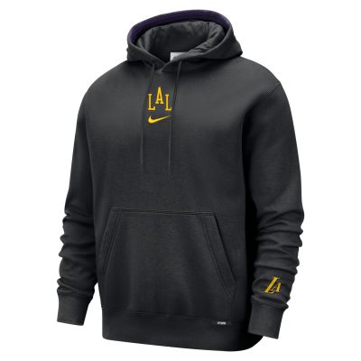 Nike NBA Premium Club Los Angeles Lakers City Edition Fleece Hoodie - Must - Kapuutsiga harajuku