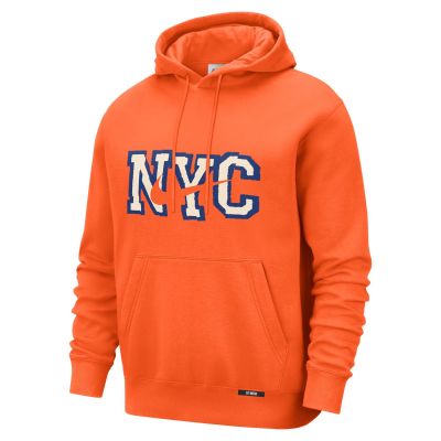 Nike New York Knicks City Edition Club Hoodie - Oranž - Kapuutsiga harajuku