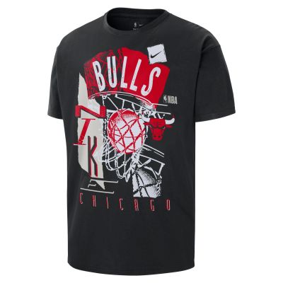 Nike NBA Chicago Bulls Courtside Vintage Tee - Must - Lühikeste varrukatega T-särk Nike NBA Chicago Bulls Courtside Vintage Tee - Must - Lühikeste varrukatega T-särk