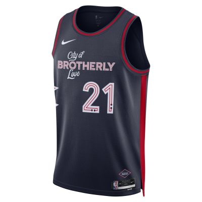 Nike Dri-FIT NBA Philadelphia 76ers Joel Embiid City Edition 23/24 Swingman Jersey - Sinine - Jersey