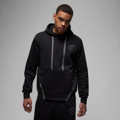 Jordan Paris Saint-Germain Fleece Pullover Hoodie Black - Must - Kapuutsiga harajuku