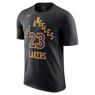 Nike NBA Los Angeles Lakers LeBron James City Edition Tee - Must - Lühikeste varrukatega T-särk