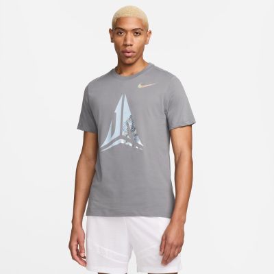 Nike Dri-FIT Ja Basketball Tee Smoke Grey - Hall - Lühikeste varrukatega T-särk
