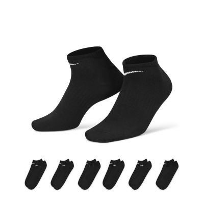 Nike Everyday Lightweight No-Show 6-Pack Socks Black - Must - Sokid