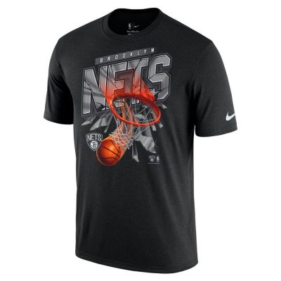Nike NBA Brooklyn Nets Courtside Tee - Must - Lühikeste varrukatega T-särk