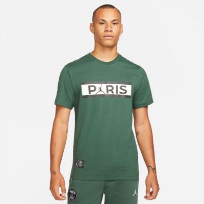 Jordan Paris Saint-Germain Tee Green - Roheline - Lühikeste varrukatega T-särk