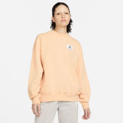 Jordan Essentials Wmns Fleece Crew Sweatshirt - Oranž - Kapuutsiga harajuku