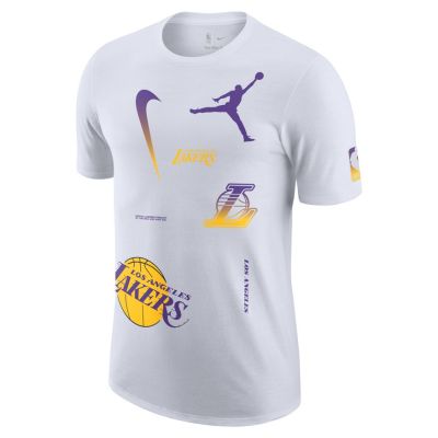 Jordan Max90 NBA Los Angeles Lakers Courtside Statement Edition Tee - Valge - Lühikeste varrukatega T-särk