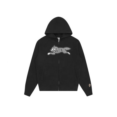 ICECREAM Glitter Running Dog Zip Through Hoodie Black - Must - Kapuutsiga harajuku ICECREAM Glitter Running Dog Zip Through Hoodie Black - Must - Kapuutsiga harajuku