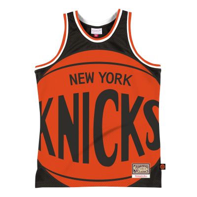 Mitchell & Ness Blown Out Fashion Jersey New York Knicks Black - Oranž - Jersey