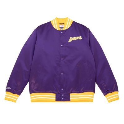 Mitchell & Ness LA Lakers Heavyweight Satin Jacket Purple - Lilla - Jope