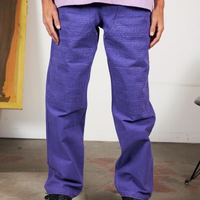 Pleasures Impact Double Knee Pants Purple - Lilla - Püksid
