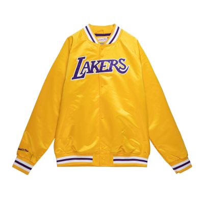 Mitchell & Ness NBA Los Angeles Lakers Lightweight Satin Jacket Gold - Kollane - Jope