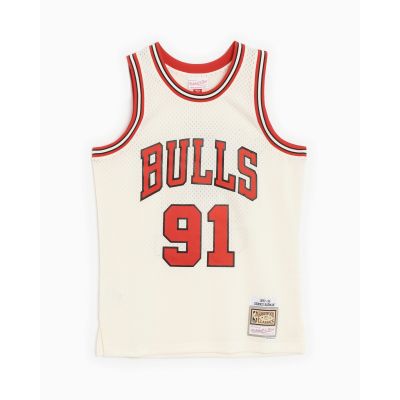 Mitchell & Ness NBA Chicago Bulls Dennis Rodman Off White Team Color Swingman Jersey - Valge - Jersey